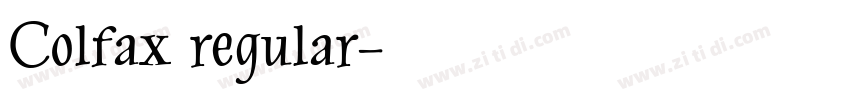 Colfax regular字体转换